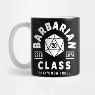 BARBARIAN CLASS DUNGEON GAME MASTER DRAGONS DICE GAME DND D20 D&D DM Mug